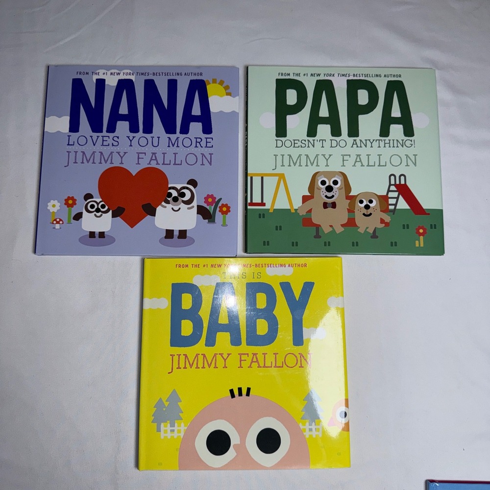 Jimmy Fallon Childrens Book Lot Nana Loves You More Papa Baby Hardcover Set